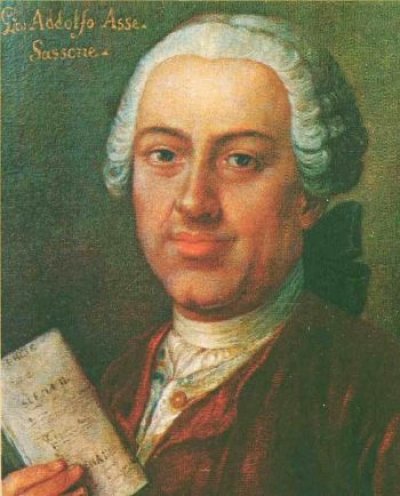 The premiere of Johann Adolf Hasse's opera 