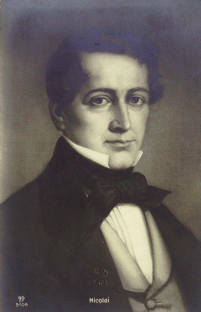 Otto Nicolai, German composer best known for the comic opera 