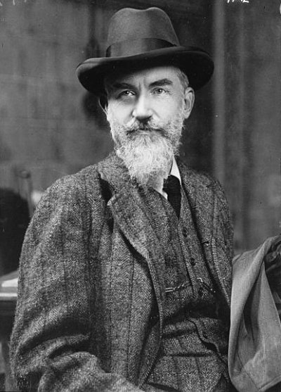 Irish playwright George Bernard Shaw, whose play 