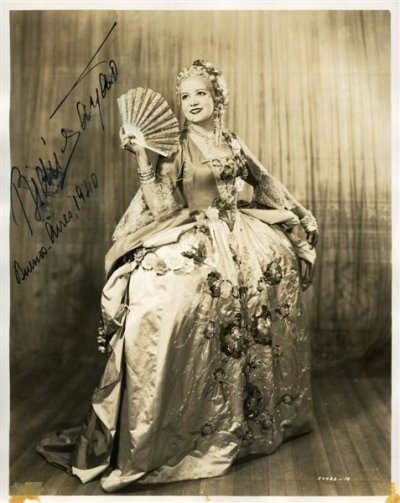 Brazilian soprano Bidu Sayão, one of the Metropolitan Opera's greatest lyric sopranos and celebrated for roles in 
